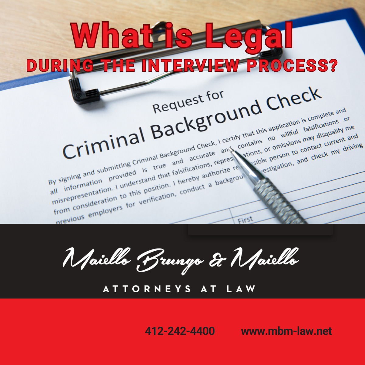 HR Guide: Criminal Background Checks for Employers - MBM Law